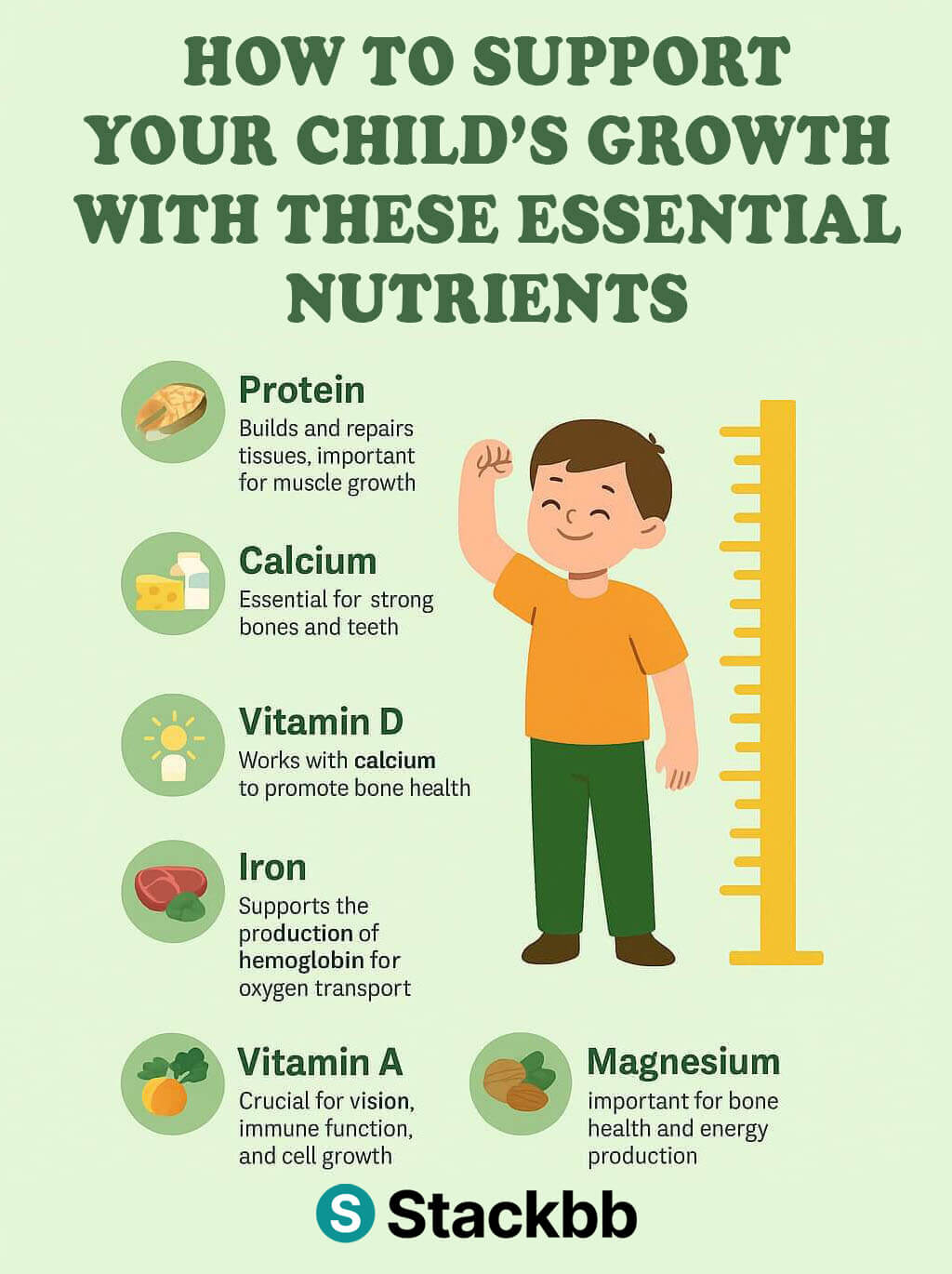 Infographic: Essential Nutrients for Child Growth